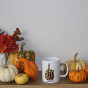 I Hate People Skeleton Middle Finger 11oz Mug